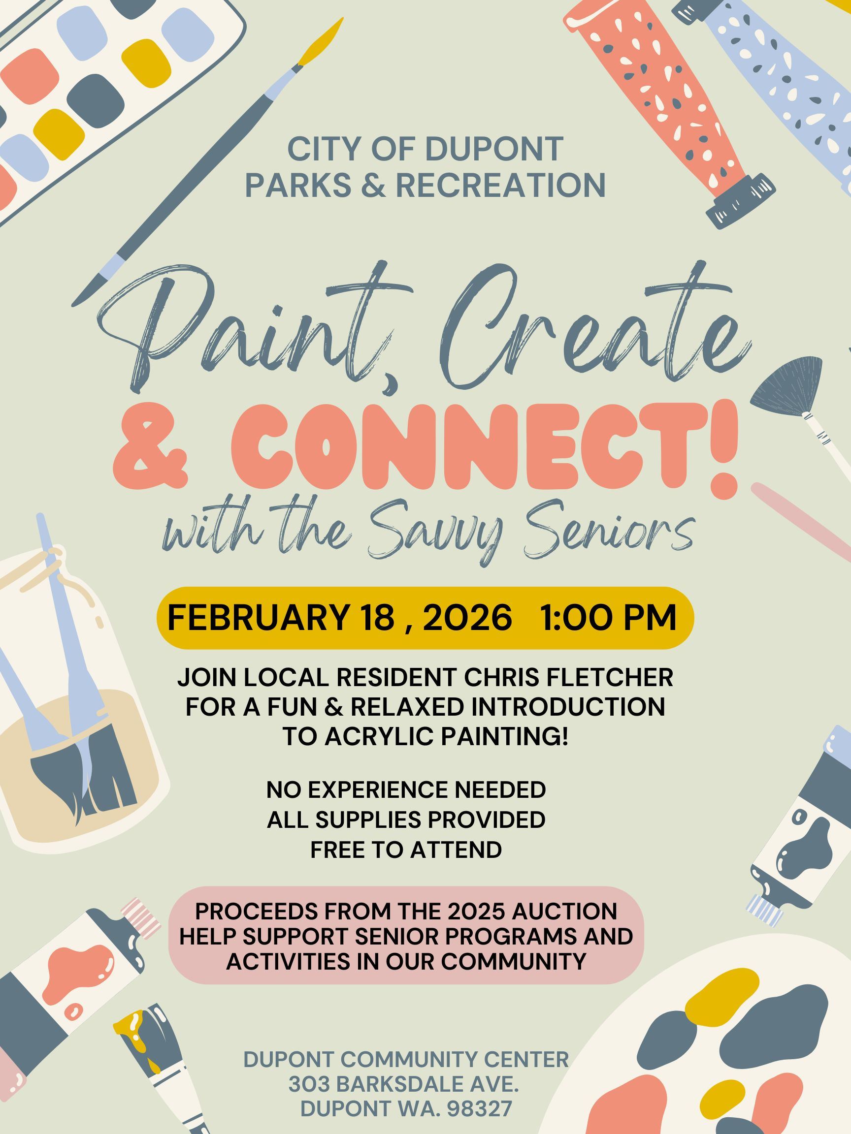 Paint, Create Connect w Savvy Seniors